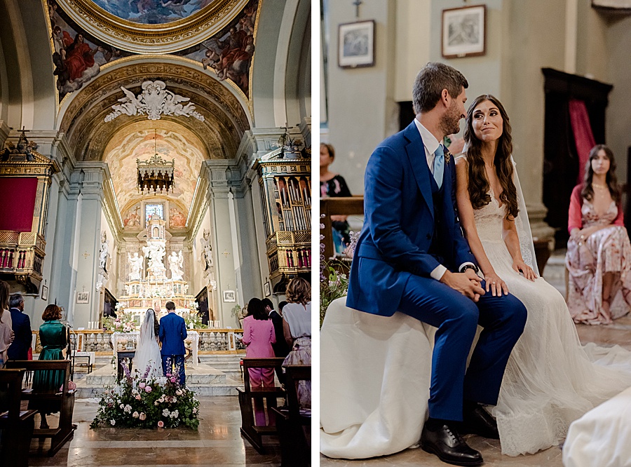 wedding ceremony in church tuscany