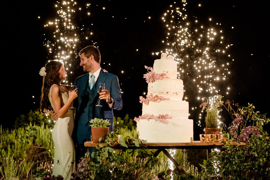 wedding cake cutting