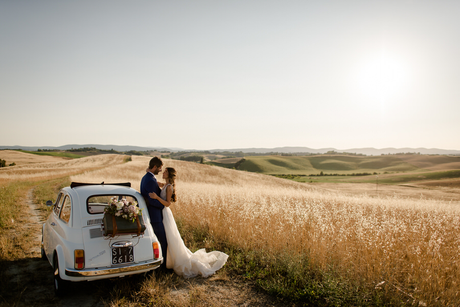 wedding couple kissing each other